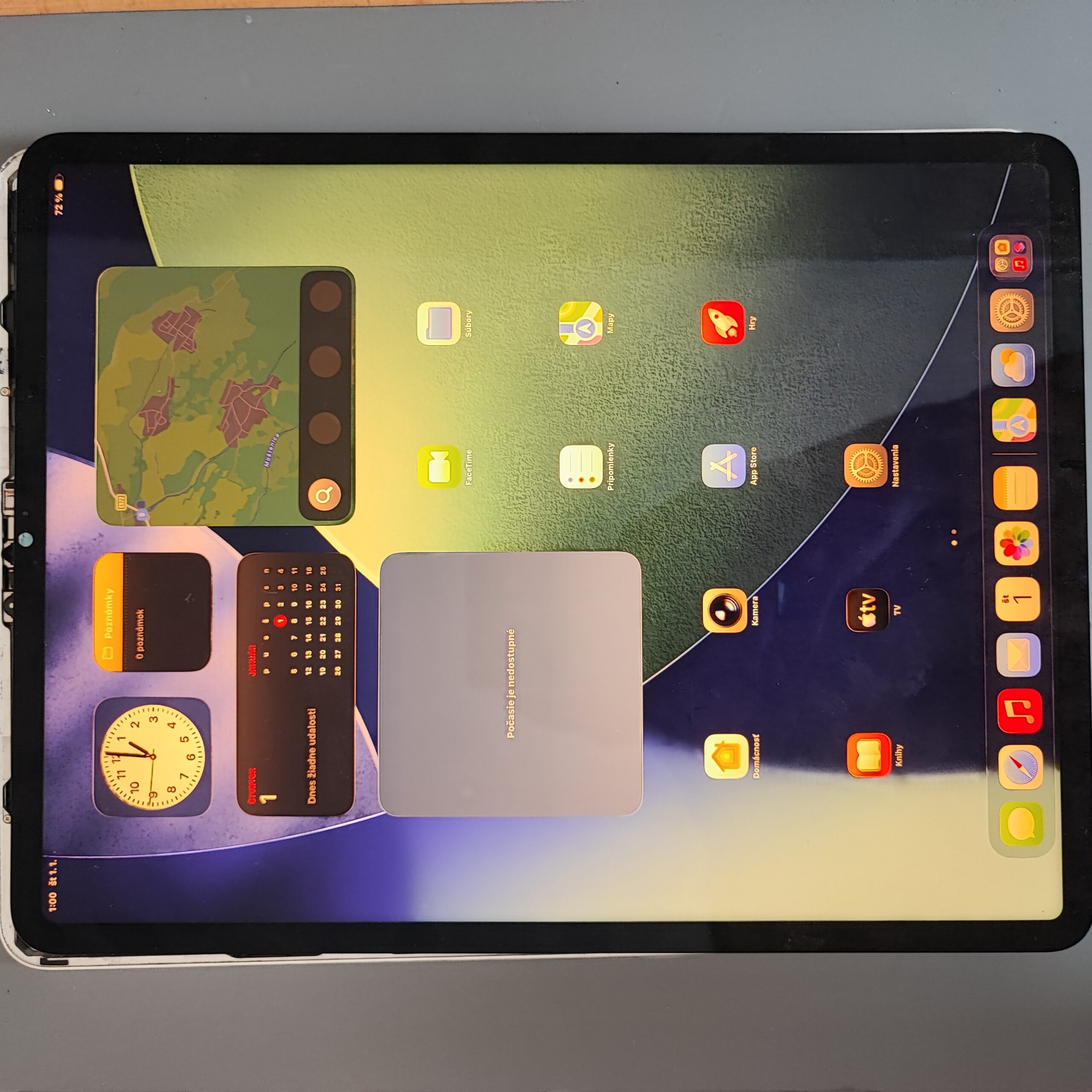Výmena dotykového skla na iPade (laminovaný displej) – displej ostáva originálny Funkčný iPad Pro 12,9 s novým laminovaným dotykovým sklom po oprave